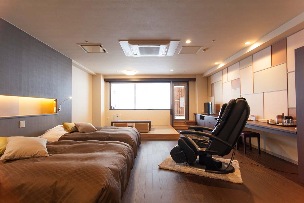 帶露天溫泉的客房